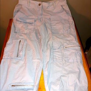 FOREVER 21 Lightweight pants, light blue, lots of pockets, L